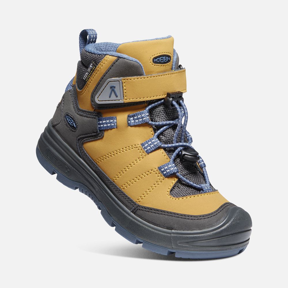 Botas de Seguridad Keen Mexico Dorados/Grises - Niños Redwood Waterproof - JI2378069